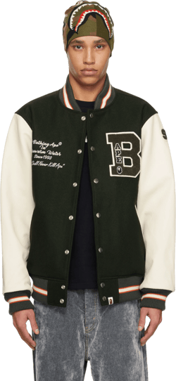 Green  Varsity Bomber Jacket