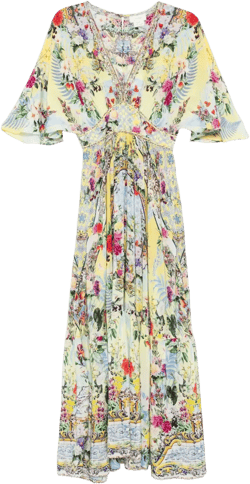 ruffle-hem maxi dress