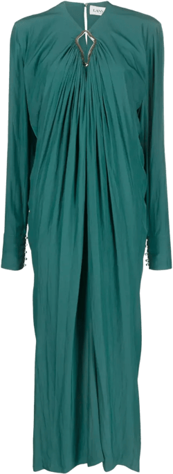 draped midi dress