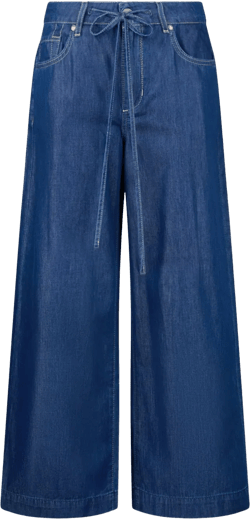 tie-waist flared jeans