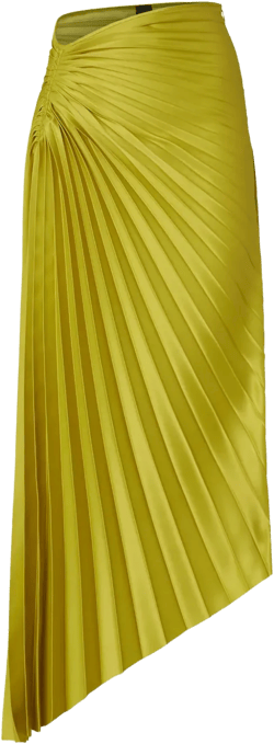 pleated midi skirt