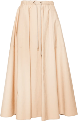 A-line midi cotton skirt