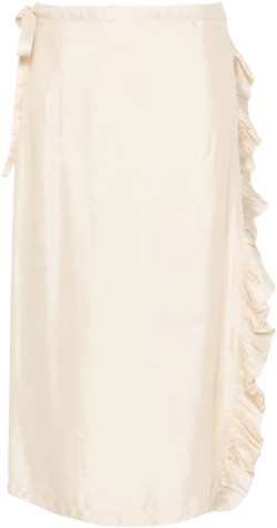 wrap-design midi skirt
