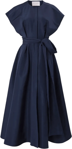 sash-belt silk maxi dress