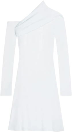 twist crepe mini dress