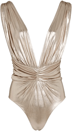 metallic swimsuit