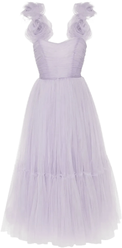 floral-appliqué gown