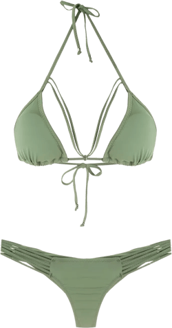 straps triangle bikini set