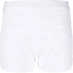 Eyelet linen shorts