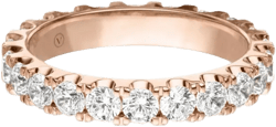18k rose gold Memory diamond ring