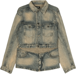 cut-out detail denim jacket