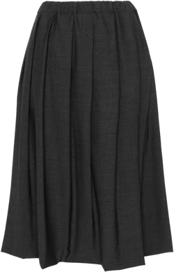 pleated midi skirt