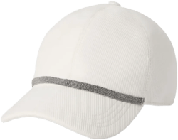 Monili-embellished baseball cap