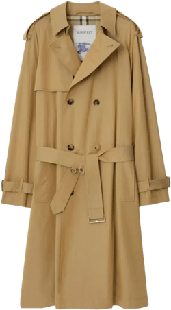 Men's Trench Coat With Cinutra In Beige