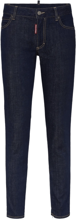contrast-stitching skinny jeans 