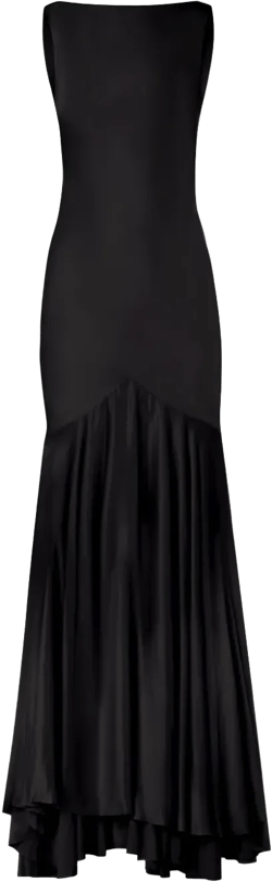mermaid open-back gown 