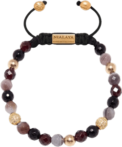 crystal-embellished beaded bracelet