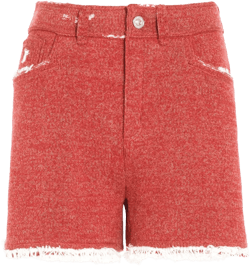 fine-knit fringe-detail shorts 
