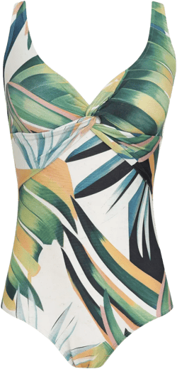 floral-print swimsuit