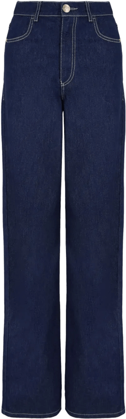 high-rise straight-leg jeans