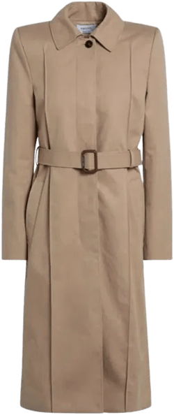 Belted Trench Coat In Beige