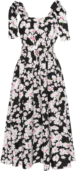 floral cotton midi dress