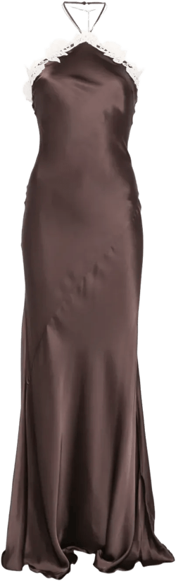 logo-pendant maxi dress 