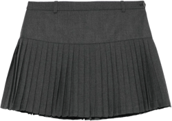 pleated mini skirt