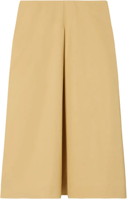 pleated cotton midi skirt