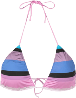 Aava striped bikini top