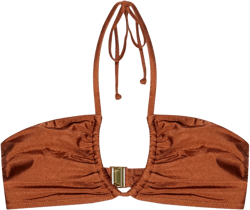 metallic-threading bikini top