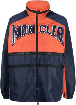 Copernicus Colour-block Windbreaker Jacket In Orange Blue