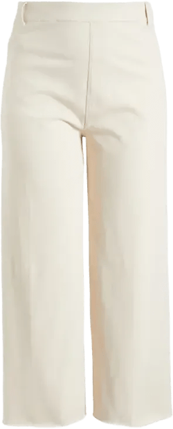 Erin High Waist Wide Leg Pants In Oat