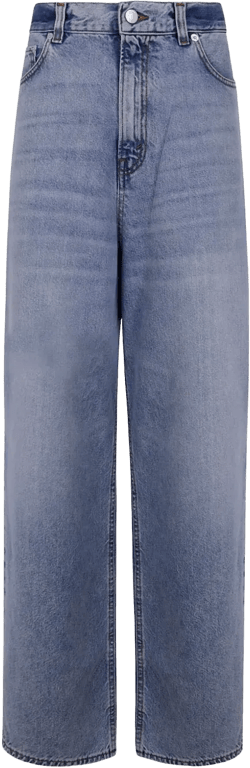 high-waist straight-leg jeans 