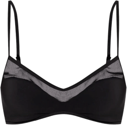 sheer panel bikini top