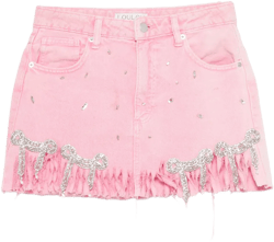 rhinestone-embellished mini skirt
