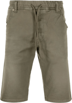 drawstring-waist denim shorts