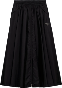 triangle-logo zipped maxi skirt