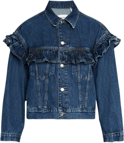 The Ruffle Jacket Twisted In Blue