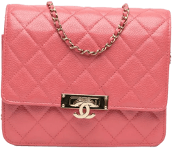 2018 Quilted Caviar Golden Class Wallet On Chain crossbody bag