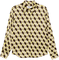 geometric-print shirt