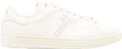 perforated-logo leather sneakers