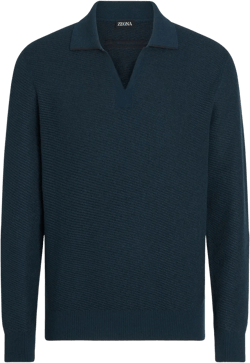 silk-cashmere polo shirt
