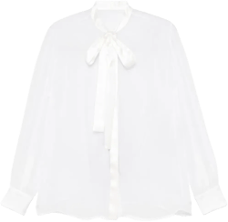 chiffon pussy-bow shirt