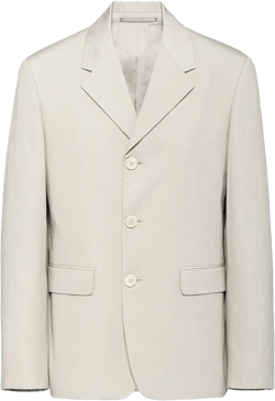 Single-breasted Mohair Wool Jacket In Beige