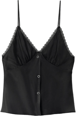lace trim tank top