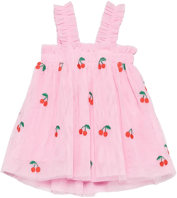 cherry-embroidered dress