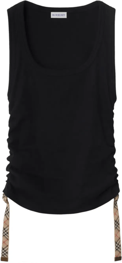 Check-trim tank top 