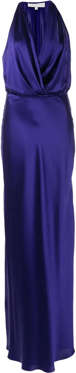 draped-detail halterneck gown