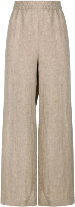 wide-leg linen trousers